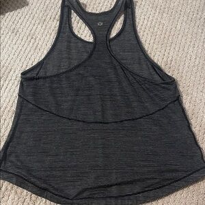 lululemon athletica Charcoal Striped Racerback Tank Top